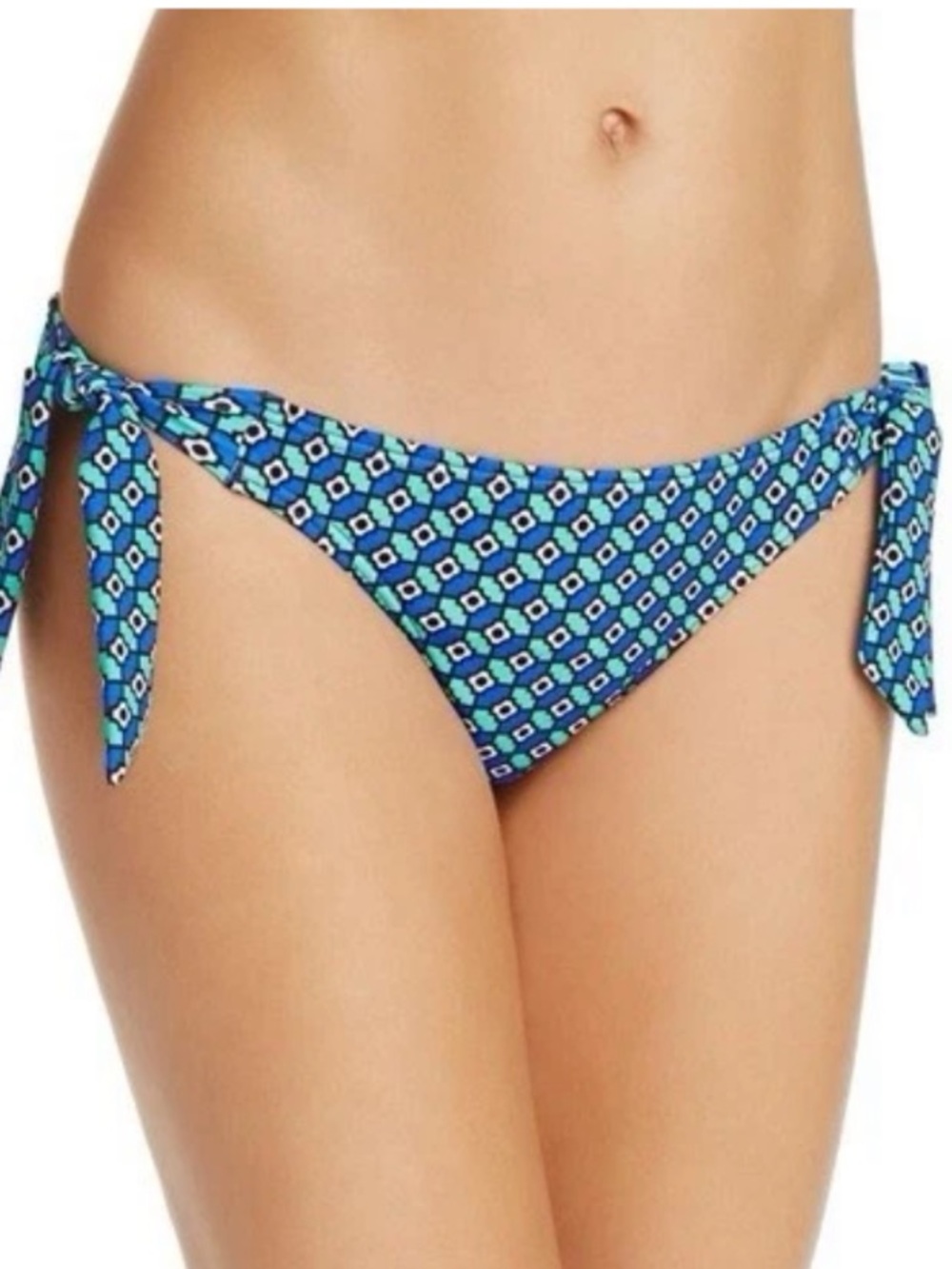 ECHO New York Villa Tile Print Wide Side Tie Bikini Bottoms